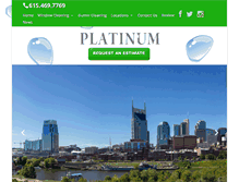 Tablet Screenshot of platinumwindowcleaning.com